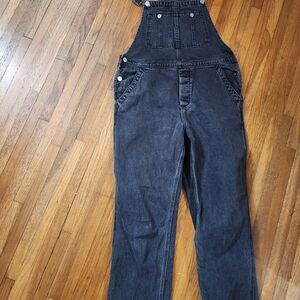 We The Free Charcoal Denim Overalls